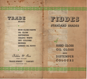 Fiddes Paint Colour Card